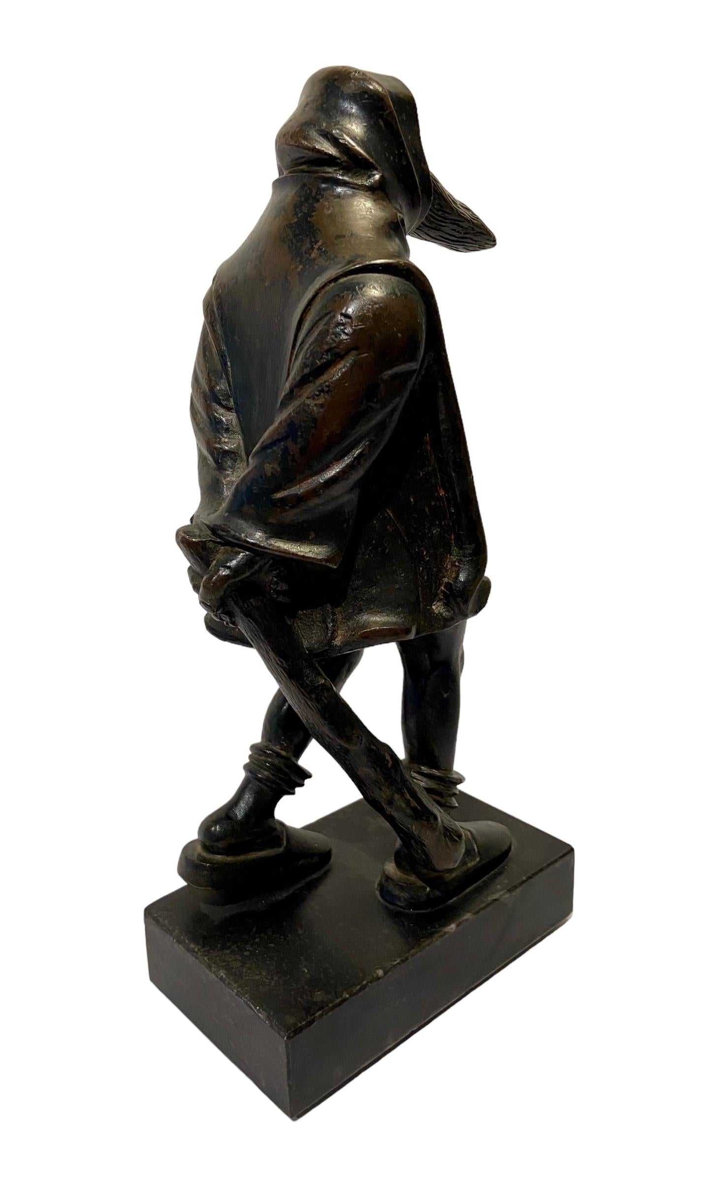 18th Century Savage or folk story figure in bronze. For Sale