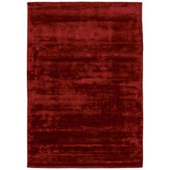 Savanna B Tomato, Handwoven Rug in Tencel and Cotton