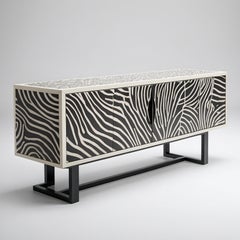 Savanna Black and White Media Console