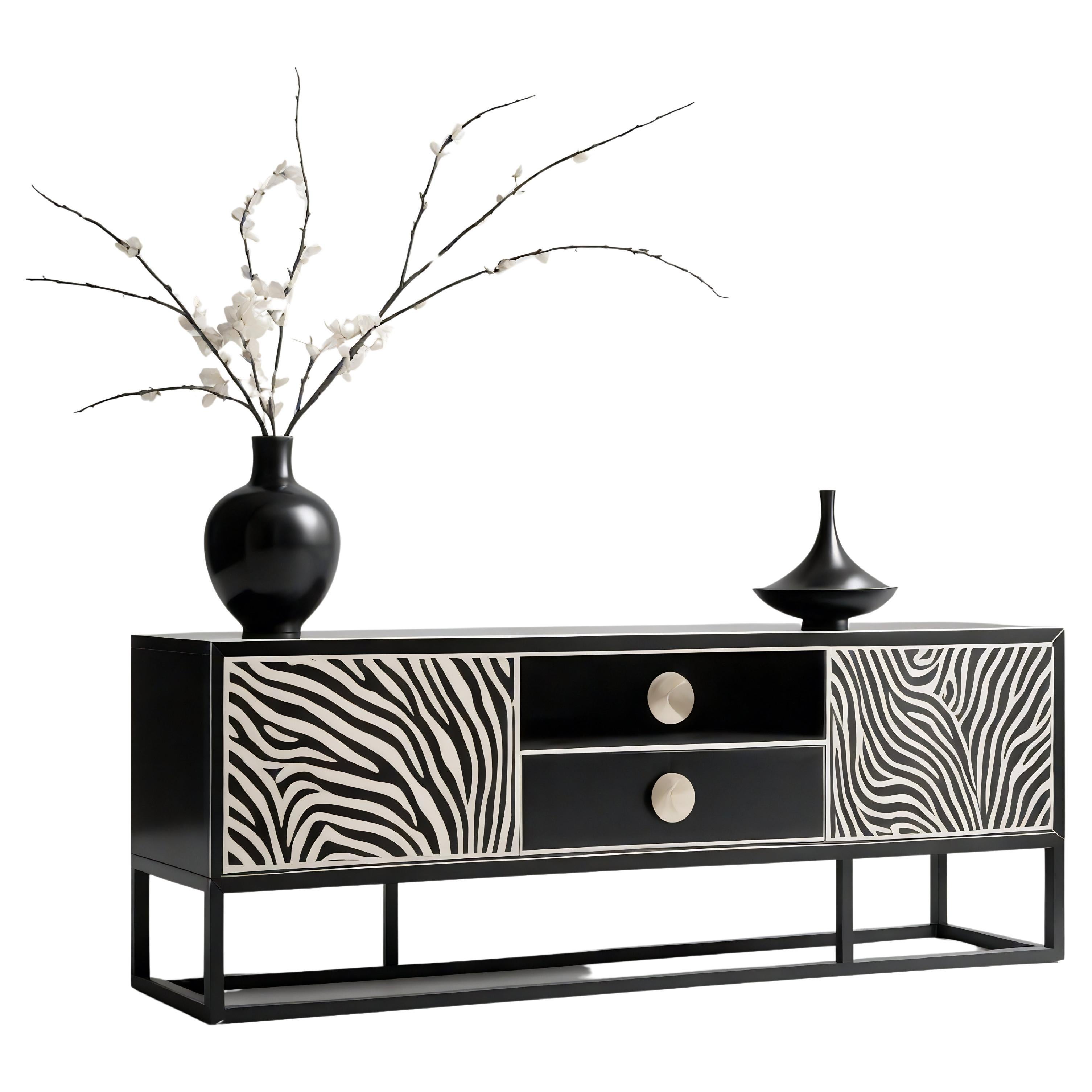 Consola multimedia Savanna en blanco y negro