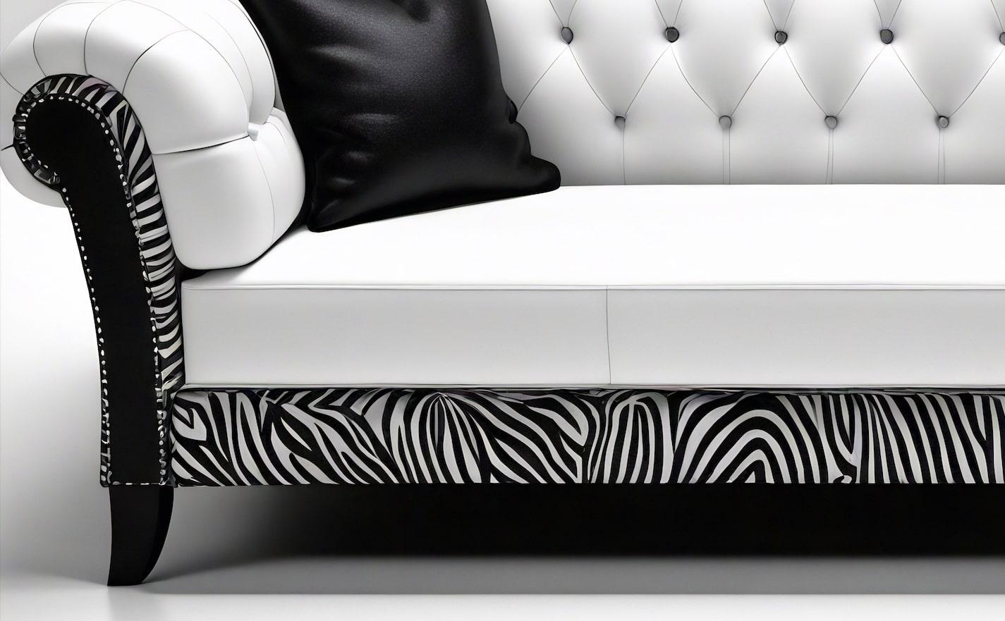 Savannah-Sofa mit weißem 3-Etagen-Sofa mit Tierdruck von Artisanal (Indisch) im Angebot