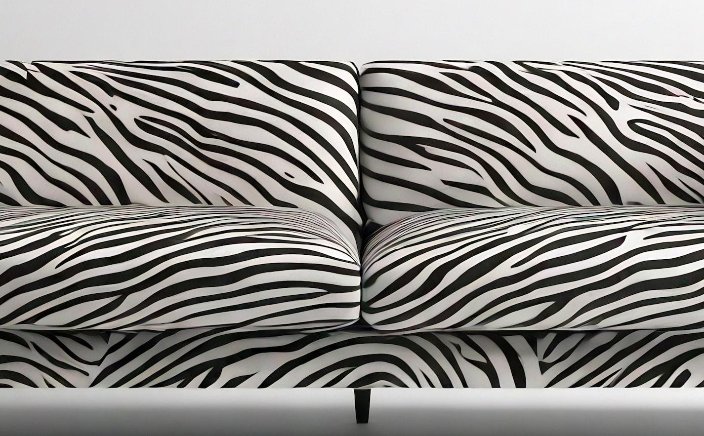 Savannah-Sofa mit weißem 3-Etagen-Sofa mit Tierdruck von Artisanal (Indisch) im Angebot