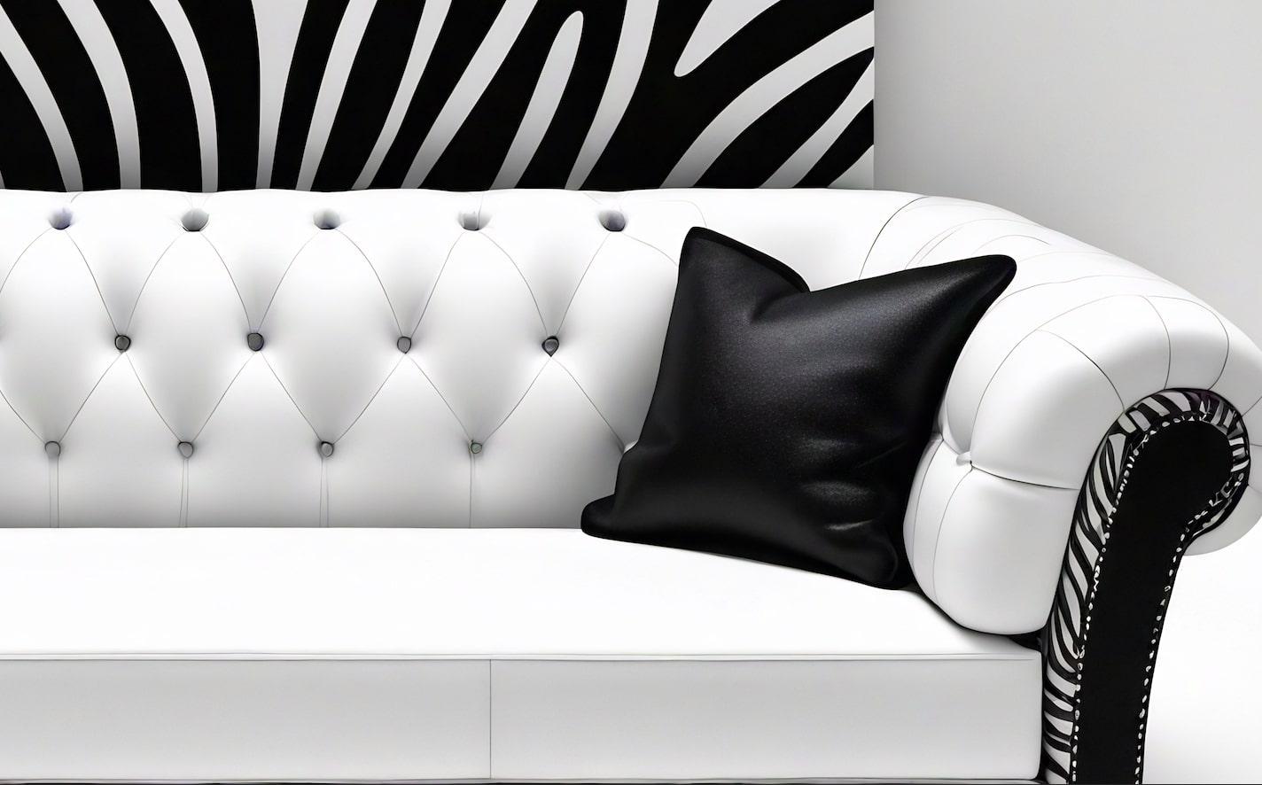 Savannah-Sofa mit weißem 3-Etagen-Sofa mit Tierdruck von Artisanal (Handgefertigt) im Angebot