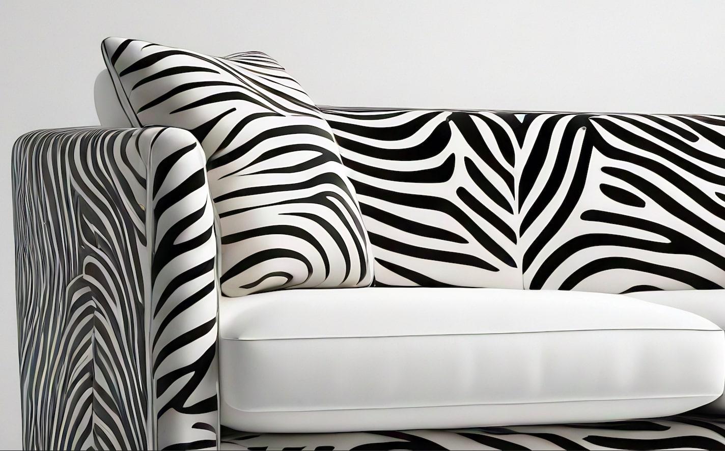 Savannah-Sofa mit weißem 3-Etagen-Sofa mit Tierdruck von Artisanal (Handgefertigt) im Angebot