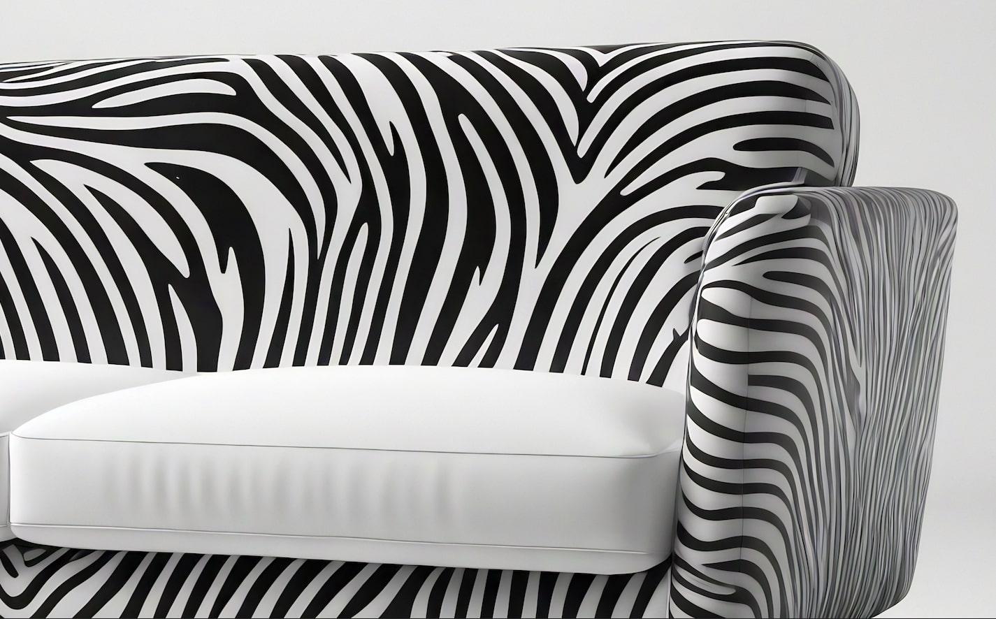 Savannah-Sofa mit weißem 3-Etagen-Sofa mit Tierdruck von Artisanal (Handgefertigt) im Angebot
