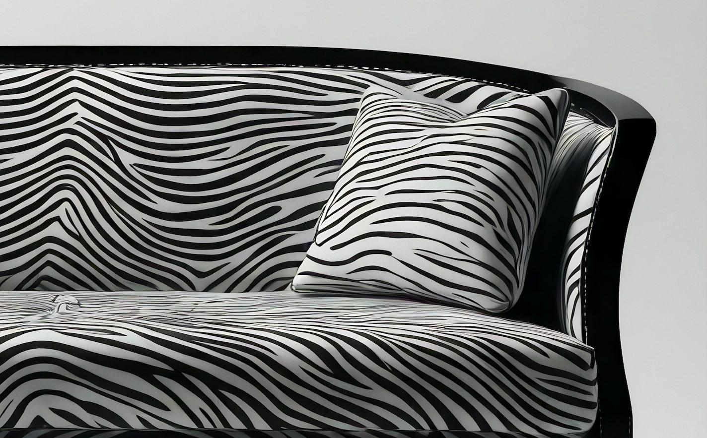Savannah-Sofa mit weißem 3-Etagen-Sofa mit Tierdruck von Artisanal (Handgefertigt) im Angebot