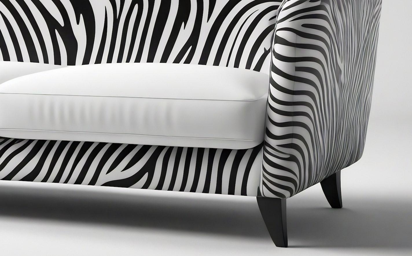 Savannah-Sofa mit weißem 3-Etagen-Sofa mit Tierdruck von Artisanal im Zustand „Neu“ im Angebot in New York, NY