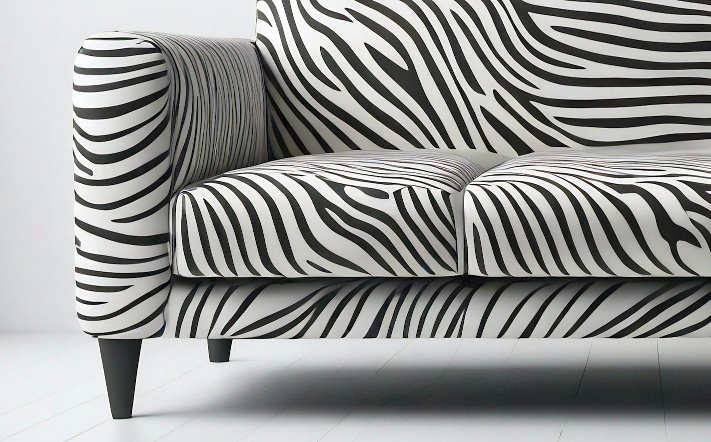 Savannah-Sofa mit weißem 3-Etagen-Sofa mit Tierdruck von Artisanal (21. Jahrhundert und zeitgenössisch) im Angebot