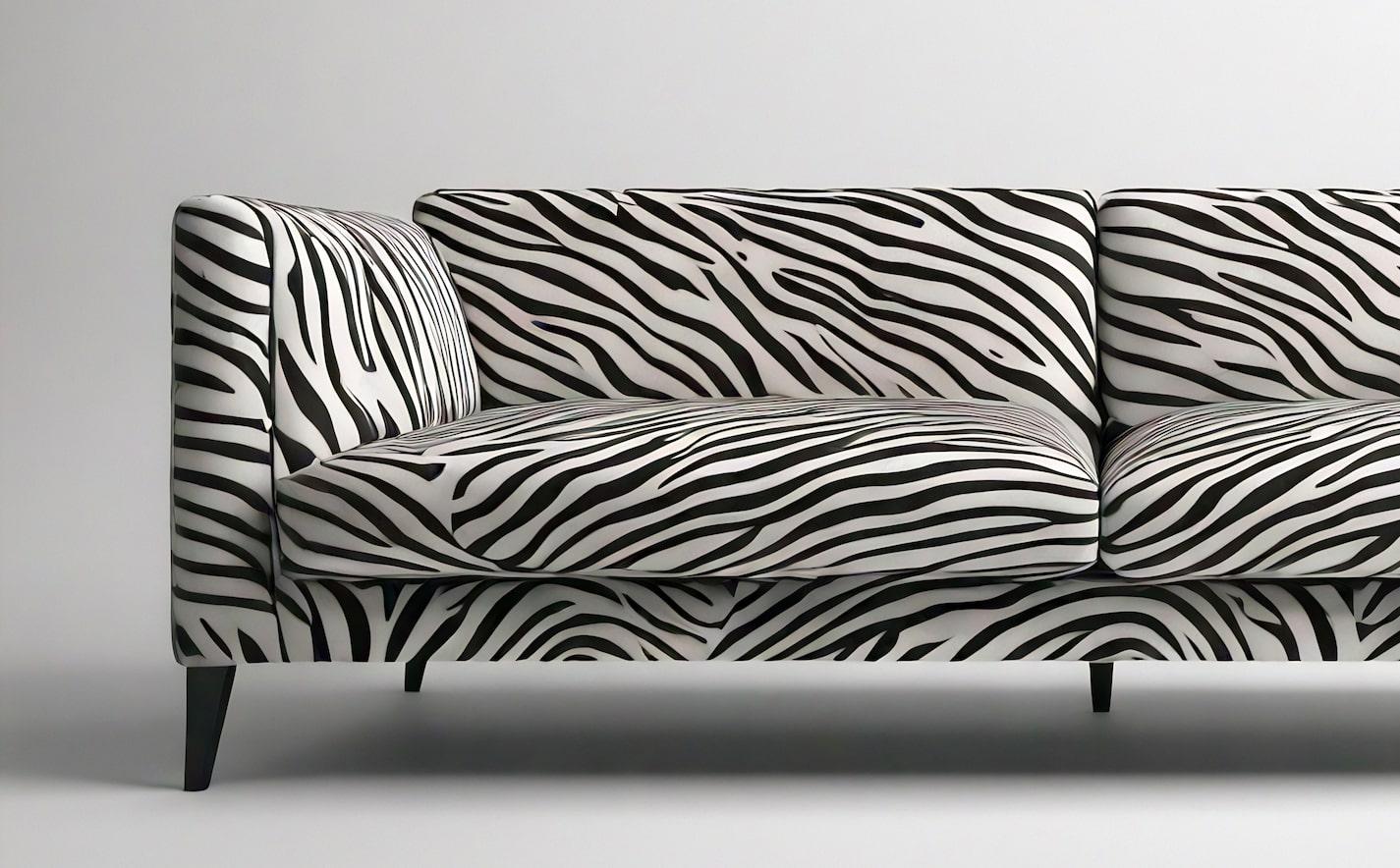 Savannah-Sofa mit weißem 3-Etagen-Sofa mit Tierdruck von Artisanal (21. Jahrhundert und zeitgenössisch) im Angebot
