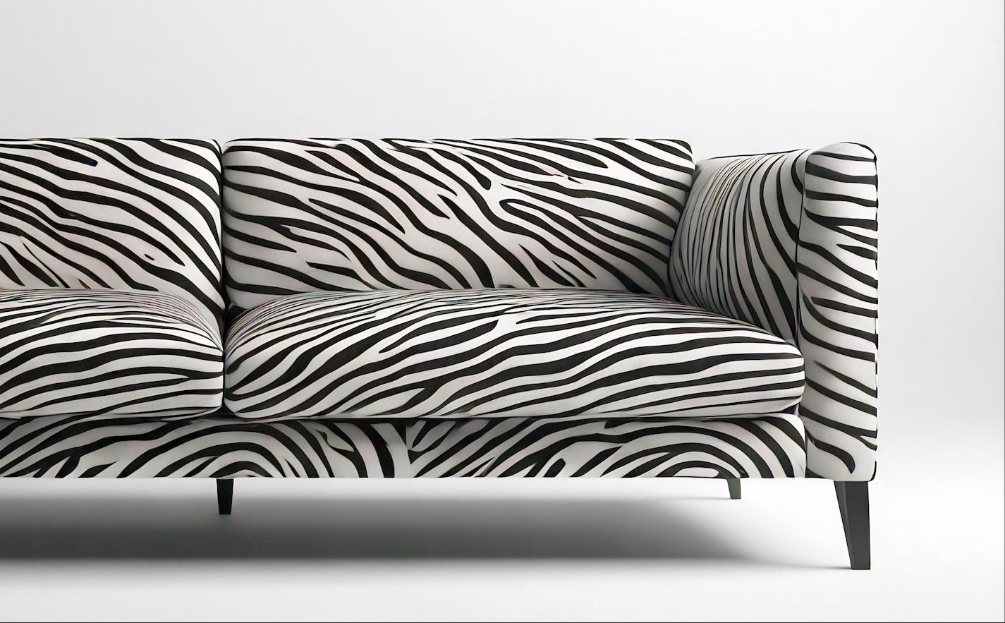 Savannah-Sofa mit weißem 3-Etagen-Sofa mit Tierdruck von Artisanal (Polster) im Angebot
