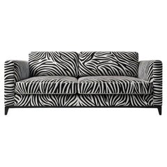 Sofá 3 plazas blanco estampado animal Savannah by Artisanal