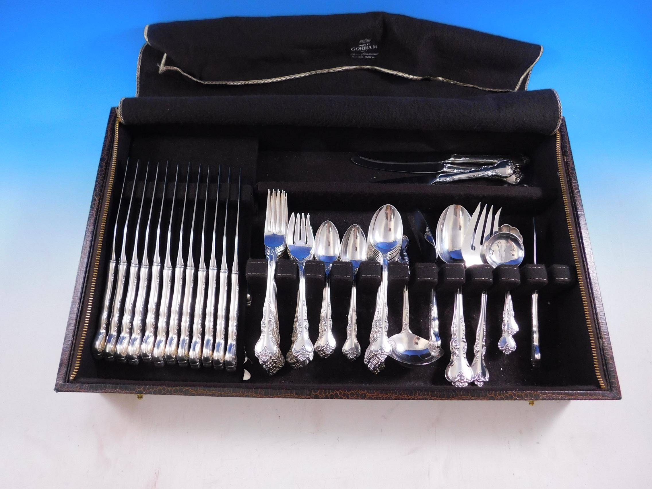 Savannah by Reed & Barton sterling silver flatware set - 104 pieces. This large set includes:

16 knives, 9 1/8