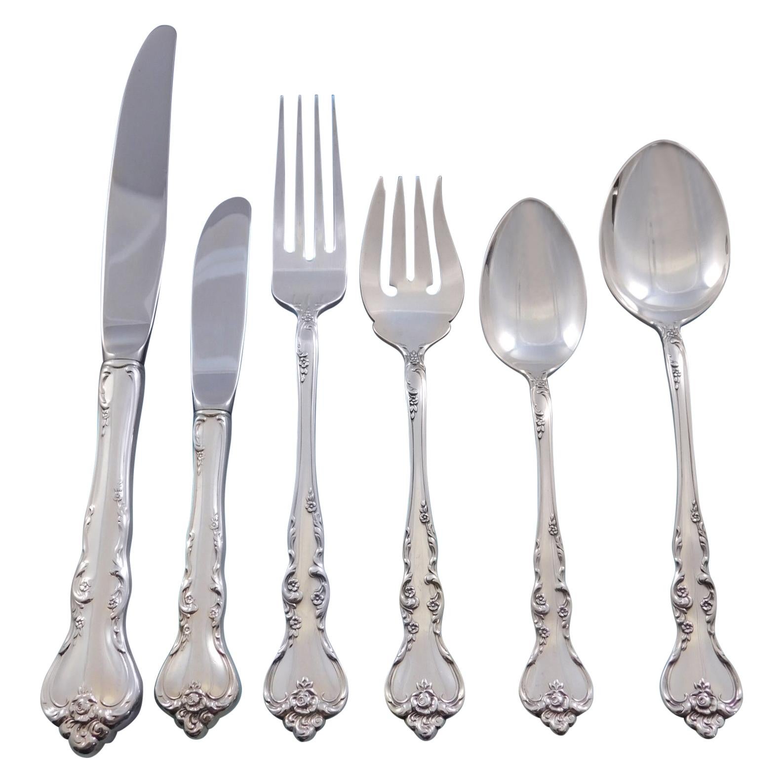 Savannah by Reed & Barton Sterling Silver Flatware Service for 16 Set 104 Pieces For Sale