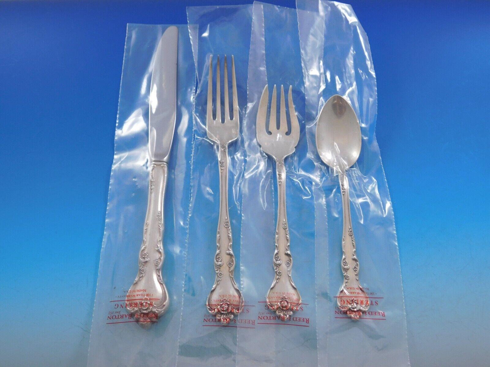 American Savannah by Reed & Barton Sterling Silver Flatware Service Set 98 Pieces New For Sale
