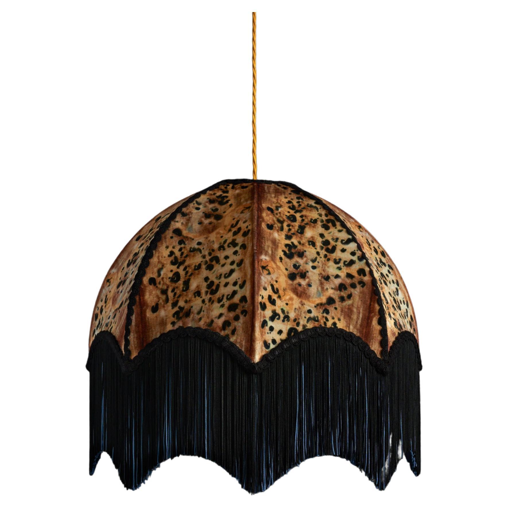 Savannah Lampshade with Fringing - Small (14") For Sale