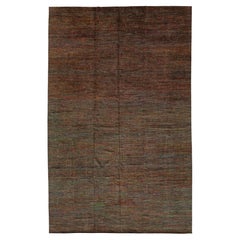 Savannah Modern Multi-Tone Abstract Hand-Knotted Indian Wool Rug 13x20