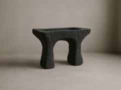 Savannah Unique Wash Basin in Carved Black Marble by Andres Monnier