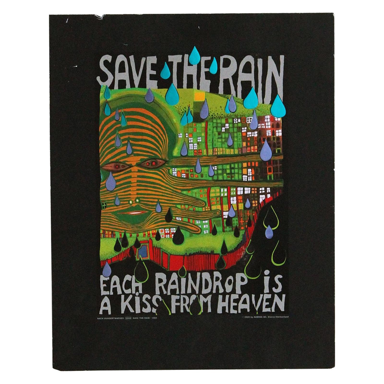 Save the Rain by Friedensreich Hundertwasser 1983 Swiss Edition Art Print