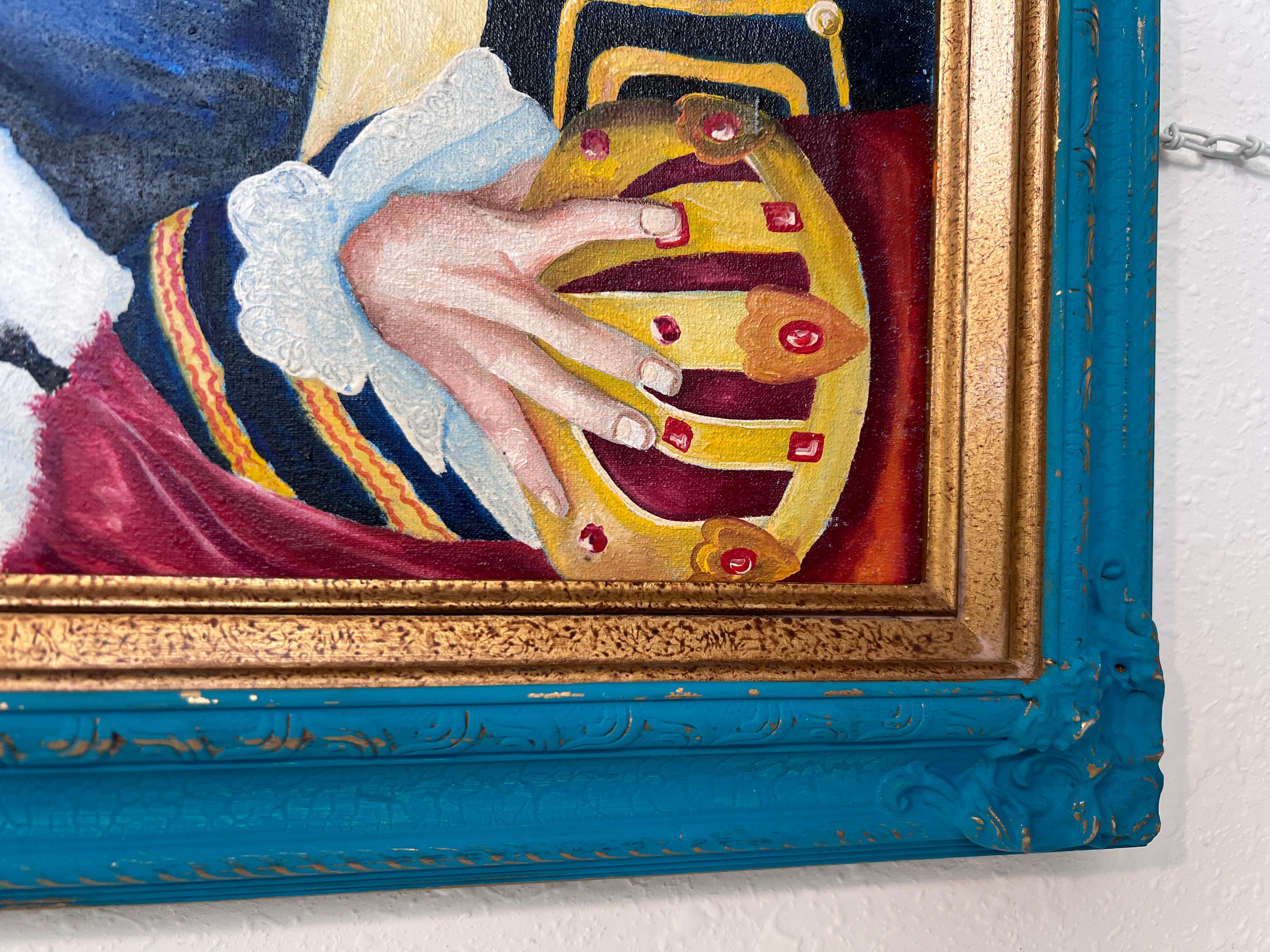 Porträt von Kaiser Peter I. (1672-1725) - Öl auf Leinwand - Signiert A.G. Saveliev (Schwarz), Portrait Painting, von Saveliev A.G.