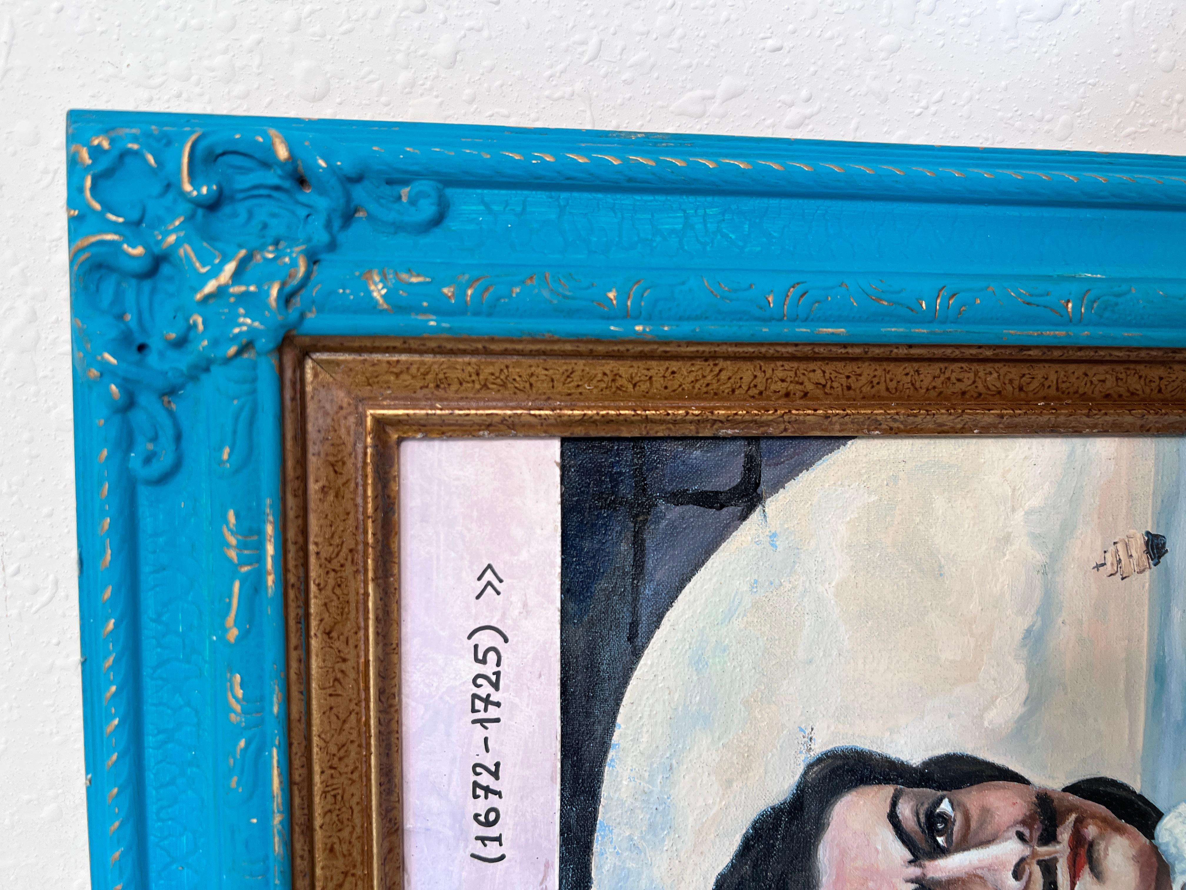 Porträt von Kaiser Peter I. (1672-1725) - Öl auf Leinwand - Signiert A.G. Saveliev im Angebot 1