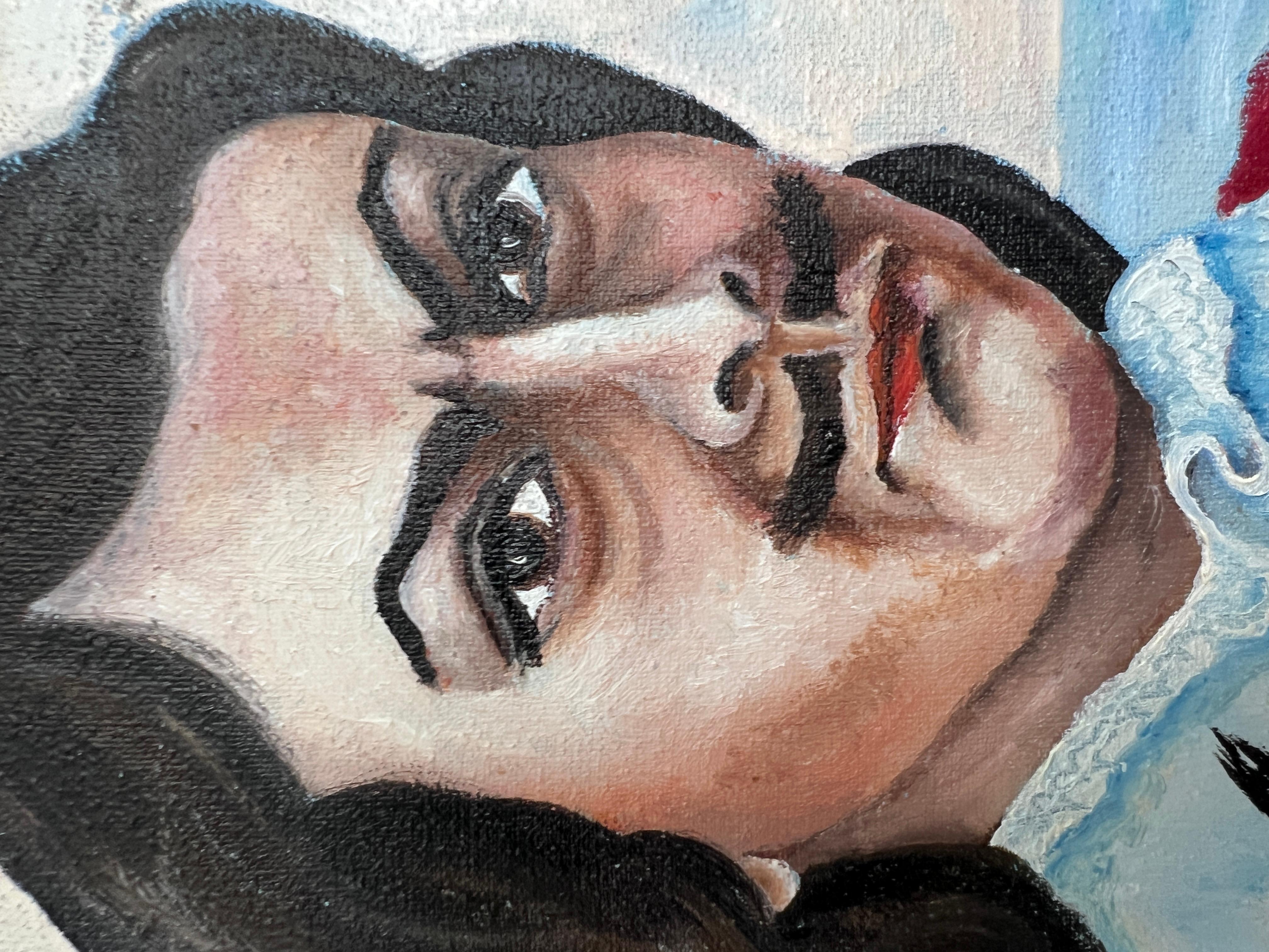 Porträt von Kaiser Peter I. (1672-1725) - Öl auf Leinwand - Signiert A.G. Saveliev im Angebot 4