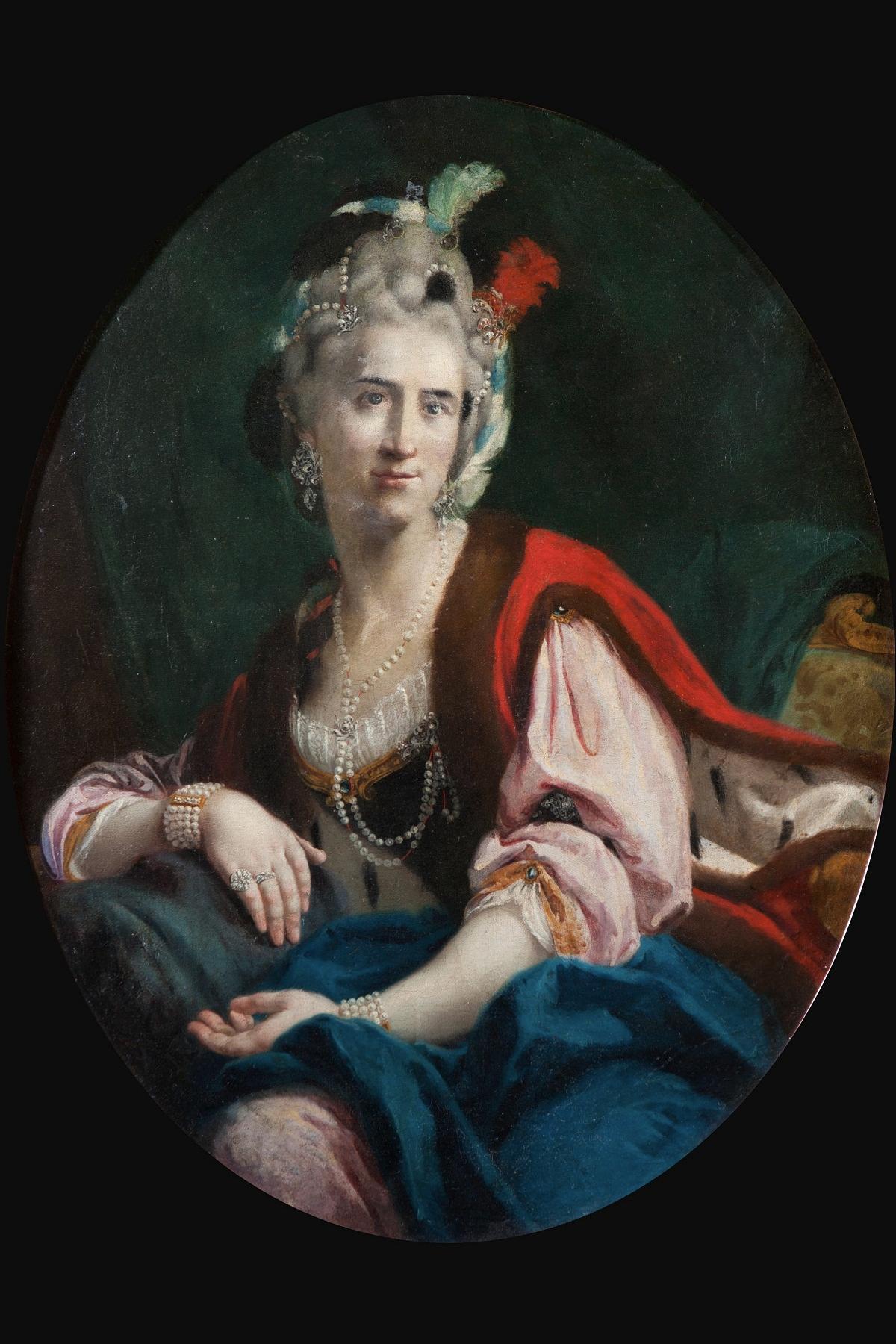 Dalla Rosa, Porträt von Angela Guggerotti Fracastoro, Öl/Leinwand, 18. Jahrhundert (Alte Meister), Painting, von Saverio Dalla Rosa 