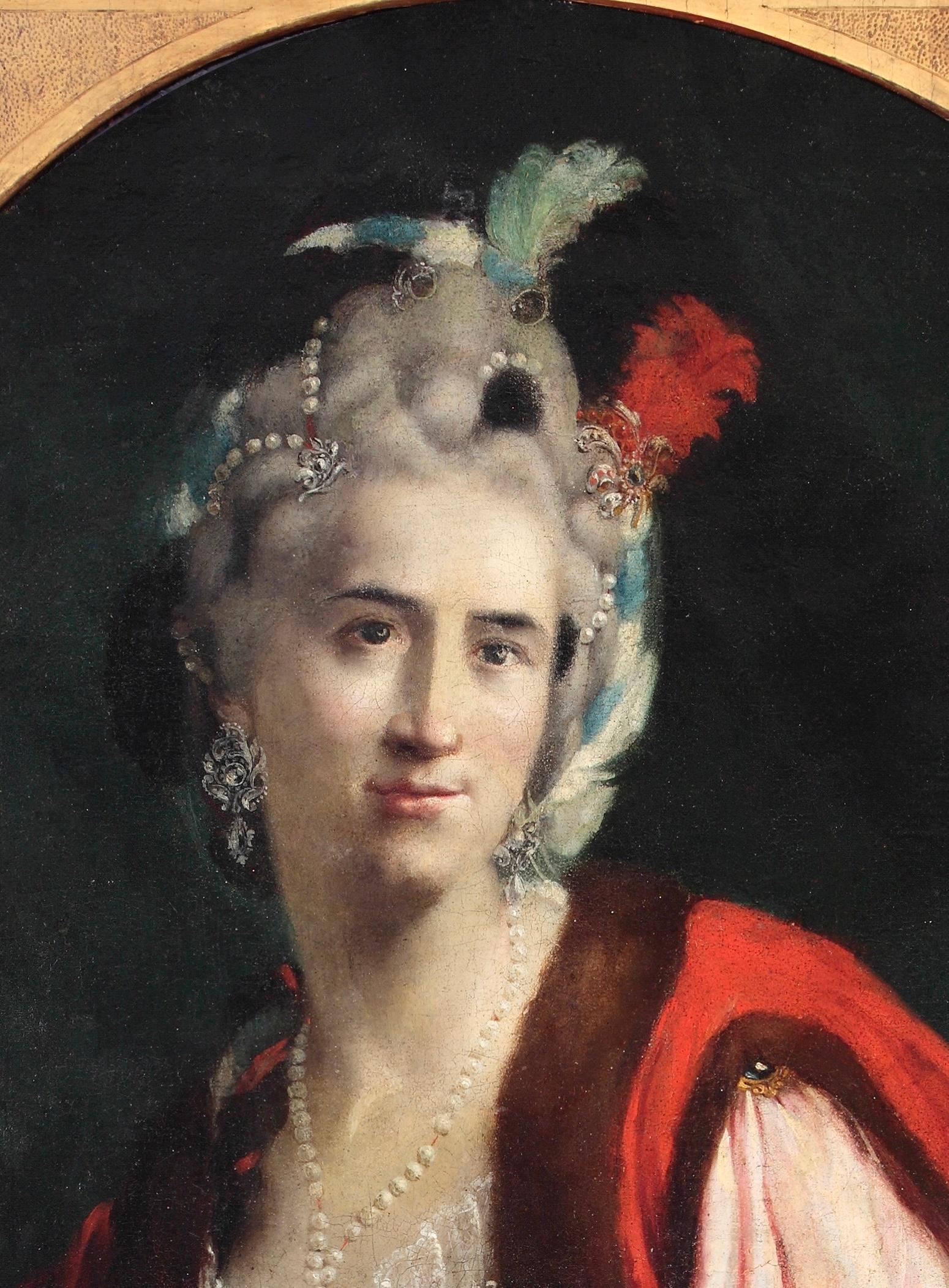 18th Century By Dalla Rosa Portrait of Angela GuggerottiFracastoro Oil on Canvas - Painting by Saverio Dalla Rosa 