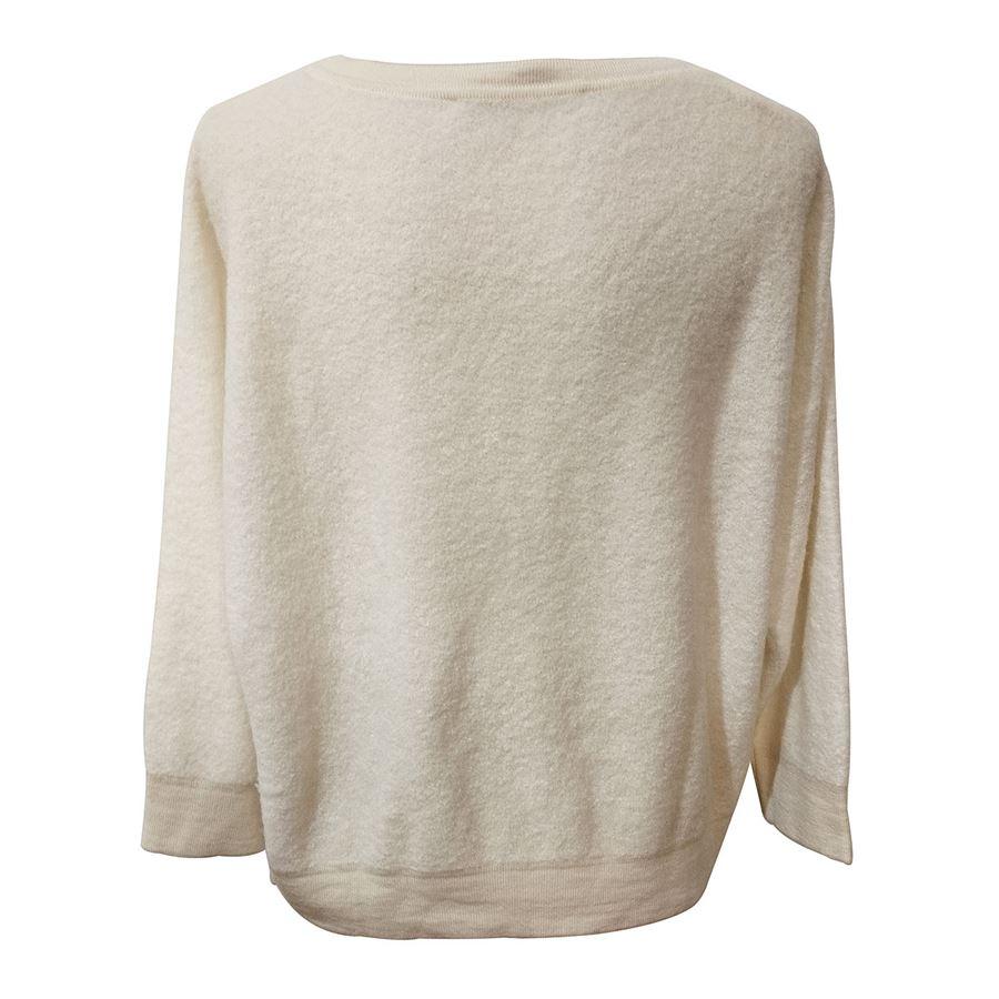 Cashmere (88%) and polyamide Cream color Round neck Length cm 50 (19,6 inches)