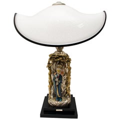 Saverio Sorbelli 20. Jahrhundert Italienische Silberskulptur Lampe von Etruria:: 1978