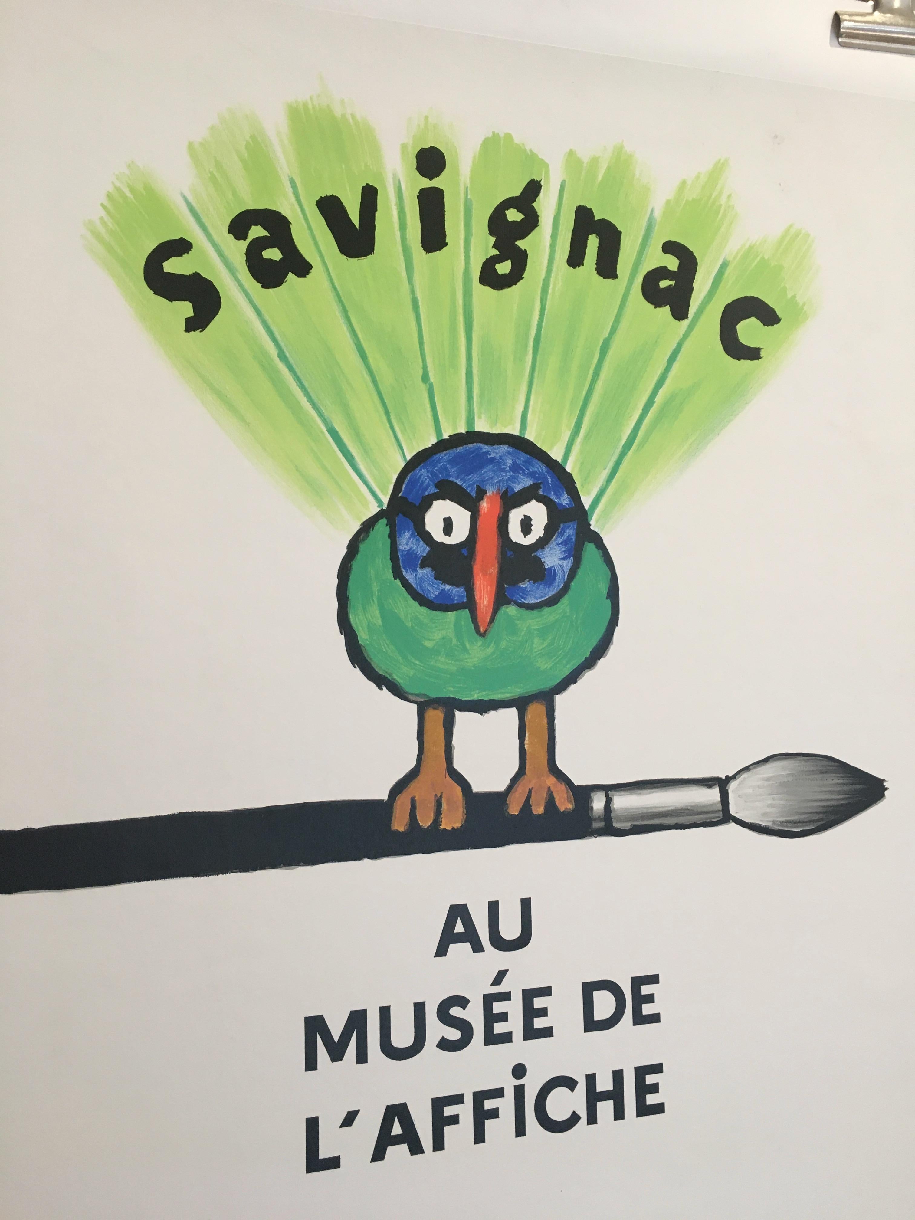 Savignac Bird 'Au Musée De L'Affich' affiche d'exposition originale française d'époque

