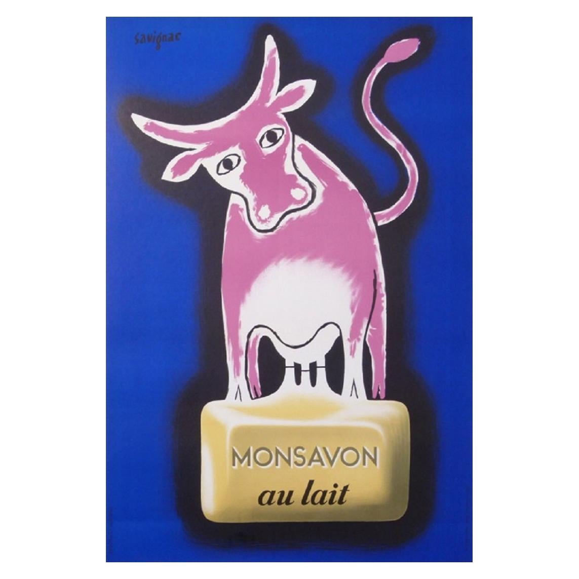 Savignac Monsavon au lait Original Vintage Poster