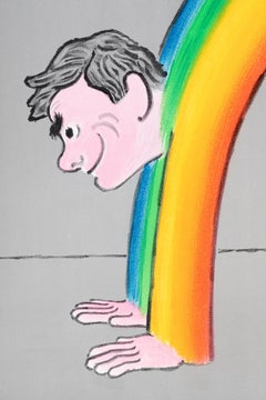 Savignac, Original Vintage Poster, Maurice Baquet, Cello, Rainbow, Actor, 1980