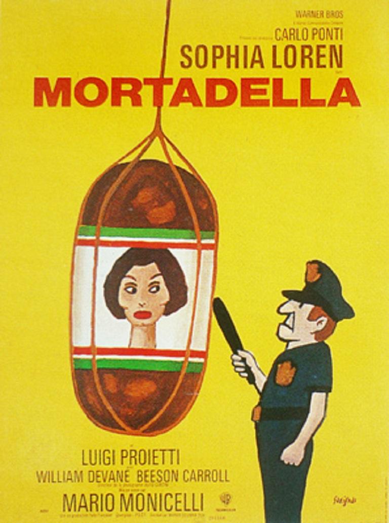 Milieu du XXe siècle Affiche Savignac Raymond Mortadella pour Savignac en vente