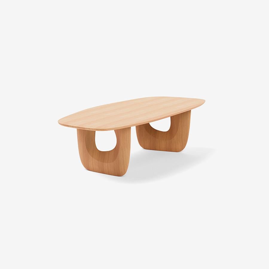 This Savignyplatz dining table by Sebastian Herkner in nude brushed ultra matte lacquered oak is 260cm W × 120cm D × 74cm H. 

The Savignyplatz in Berlin is an idyllic square in Charlottenburg district of Berlin where people picnic in the park or
