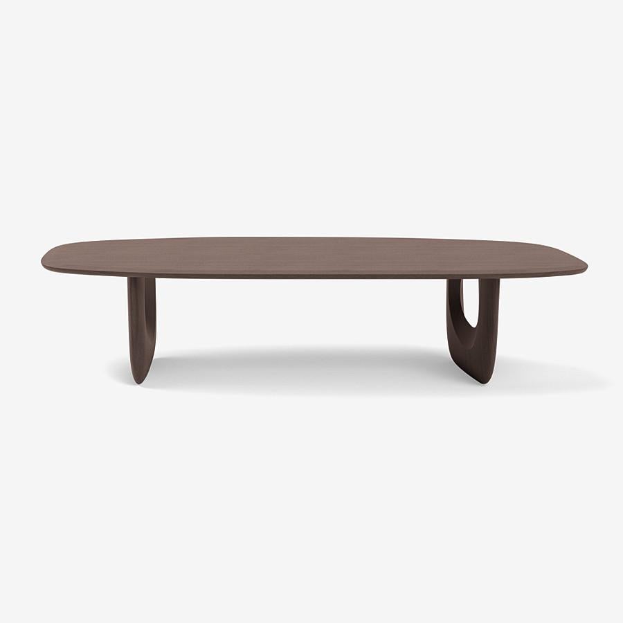 This Savignyplatz dining table by Sebastian Herkner in Whiskey Ultra Matte Lacquered Oak is 320cm W × 120cm D × 74cm H. 

The Savignyplatz in Berlin is an idyllic square in Charlottenburg district of Berlin where people picnic in the park or meet