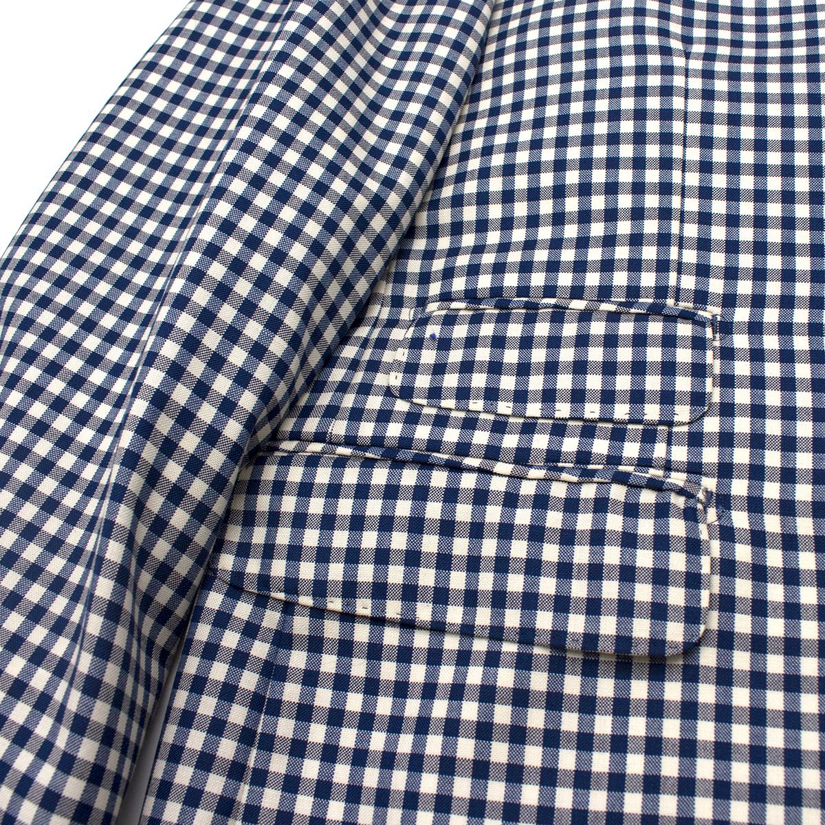 Men's Savile Clifford Bespoke Checkered Blazer Jacket estimated SIZE L For Sale