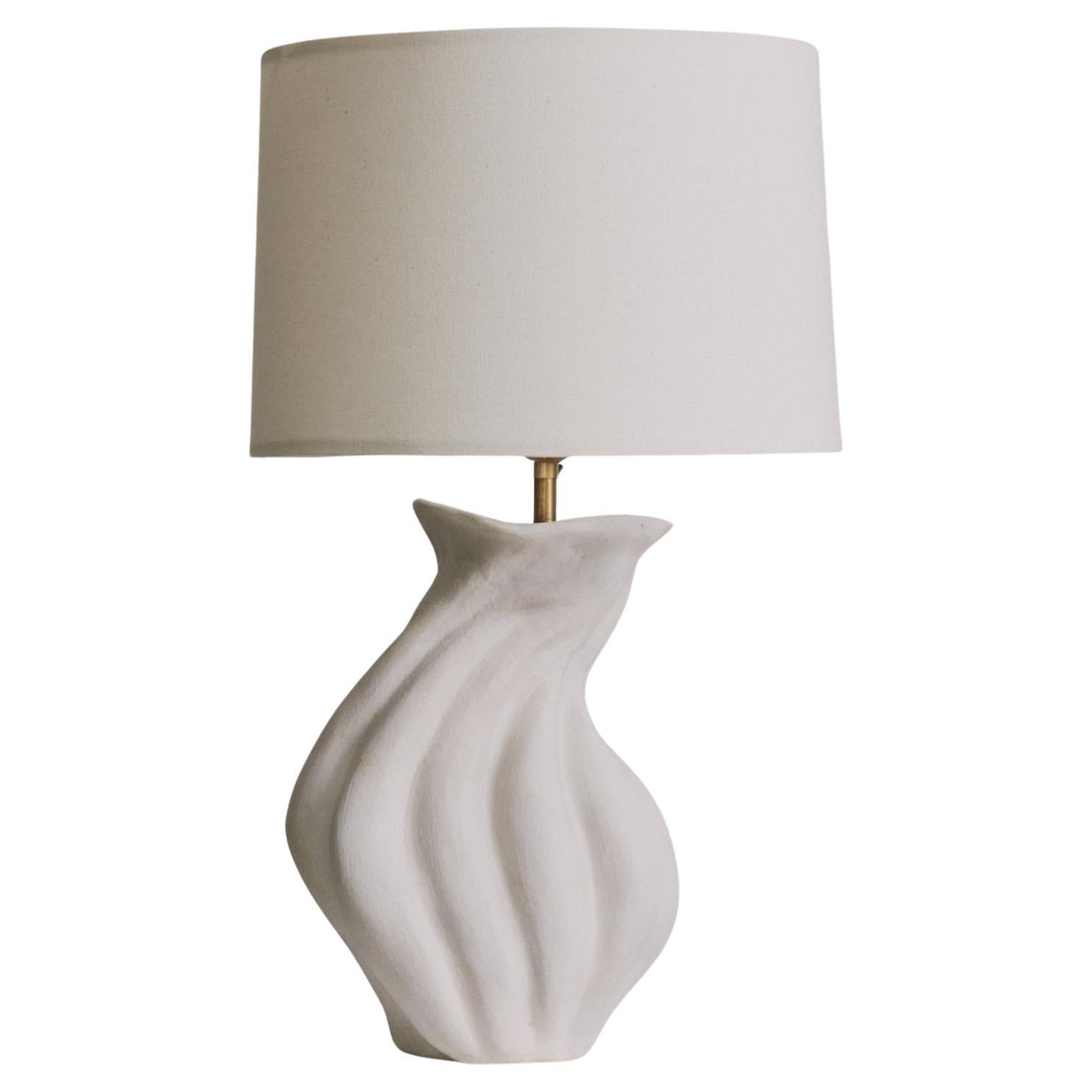 Savin Sculptural Ceramic Table Lamp by Hanna Englund Ceramics