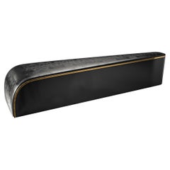 "Savini" Bench with Stainless Steel and Bronze Details, Handcrafted, Istanbul