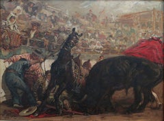 Bullfight. 1919. Cardboard, oil, 36x46 cm