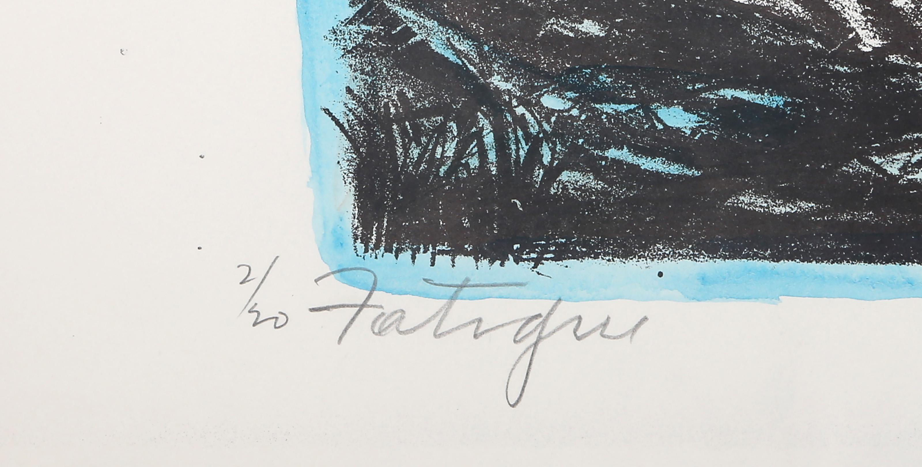 Fatiga, litografía moderna coloreada a mano por Savo Radulović - Print Moderno de Savo Radulovic