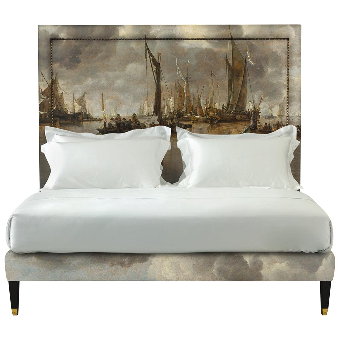 Savoir Felix Headboard with Jan van de Cappelle’s Art & Nº4 Bed Set, Queen Size  For Sale