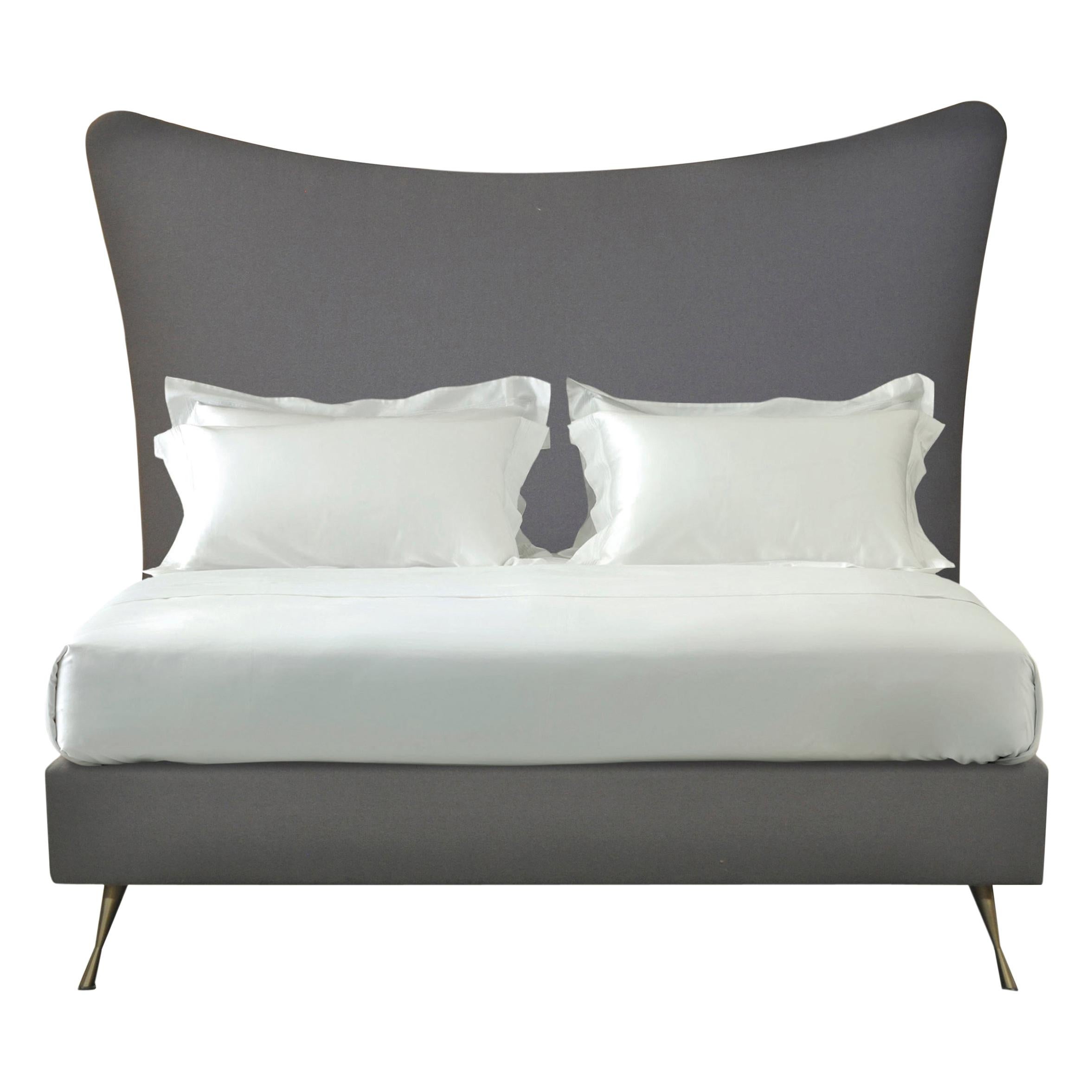 Savoir Graues Amelia & N4 Bett-Set, handgefertigt auf Bestellung, US King Size