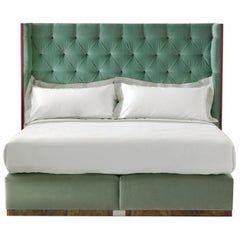 Savoir Beds Tête de lit en velours avec boutonnage profond et ensemble de lit Nº1, US King Size