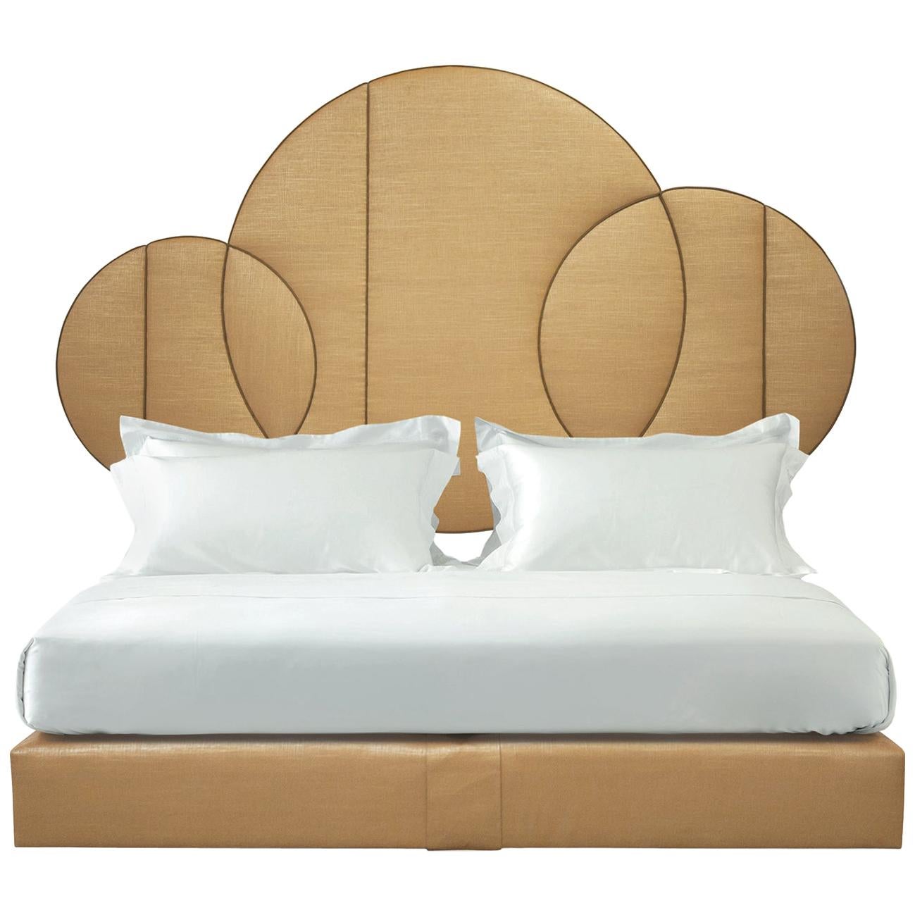 Ex-Display Savoir Moon Headboard & Nº2 Bed Set, Handmade in London, US King Size