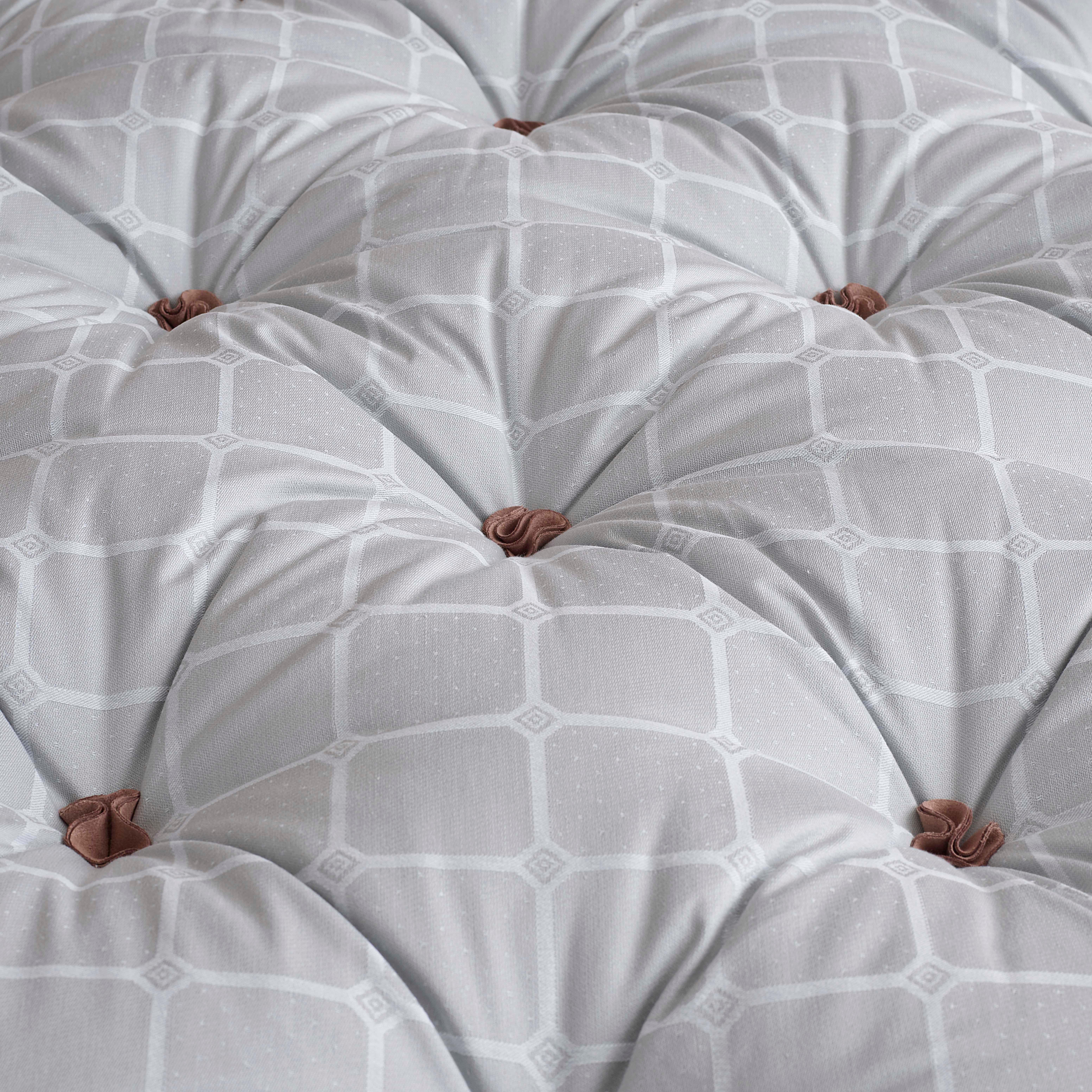 Hand-Crafted Savoir Ocean Bed with Printed Leather & Brass, Made to Order, US King Size For Sale