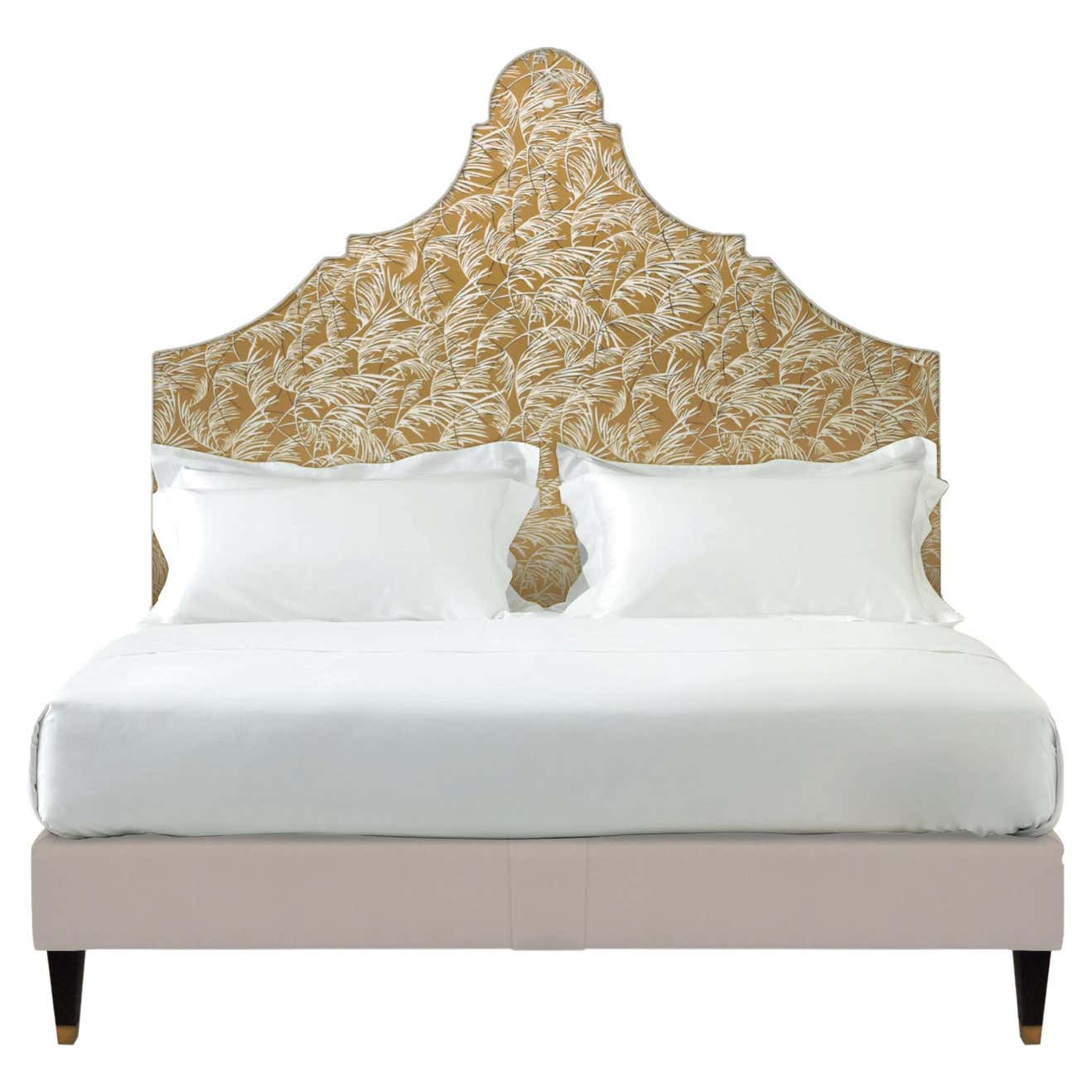 Savoir Rococo Inspired Patterned Headboard with Piping and Nº3 Bed Set ...