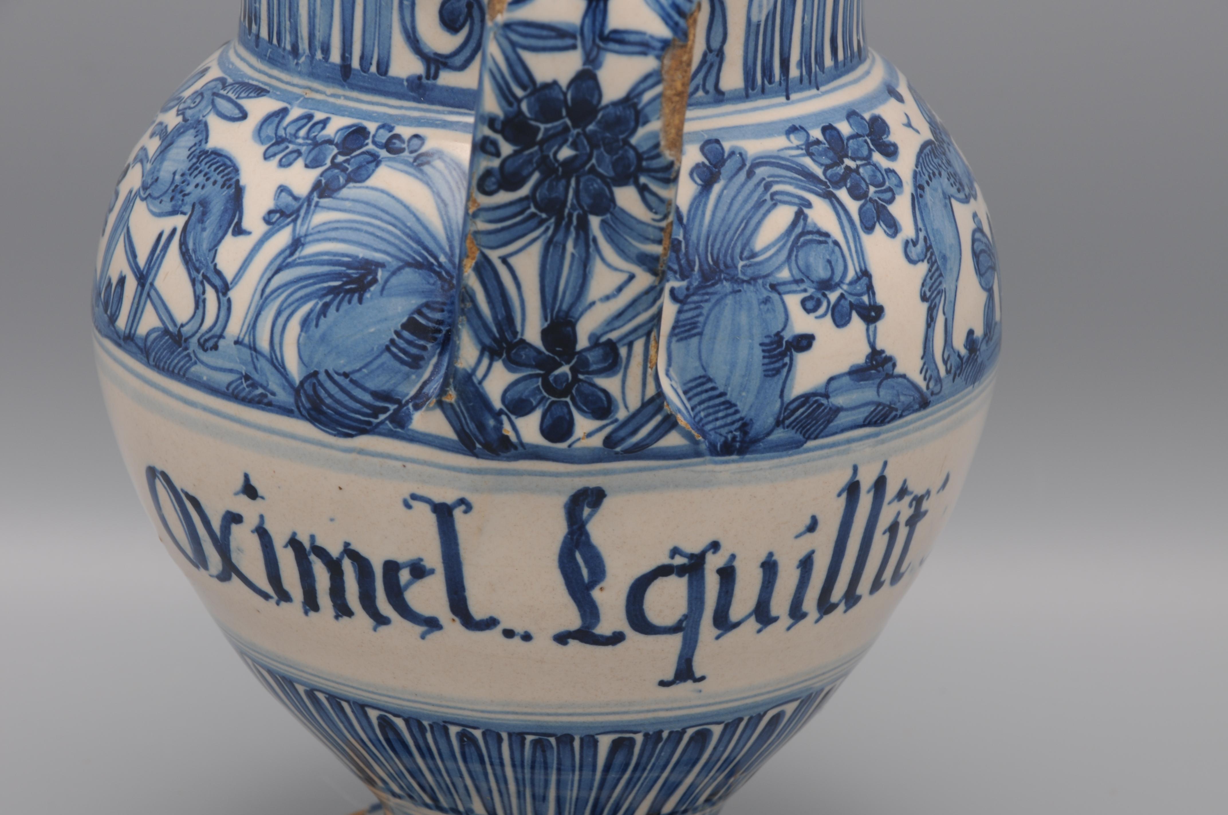 Savona - Maiolica Apothekergefäß / Weiches Drogengefäß -  17. Jahrhundert im Angebot 5