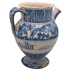 Antique Savona - Maiolica Pharmacy Jug / Wet Drug Jar -  17th century