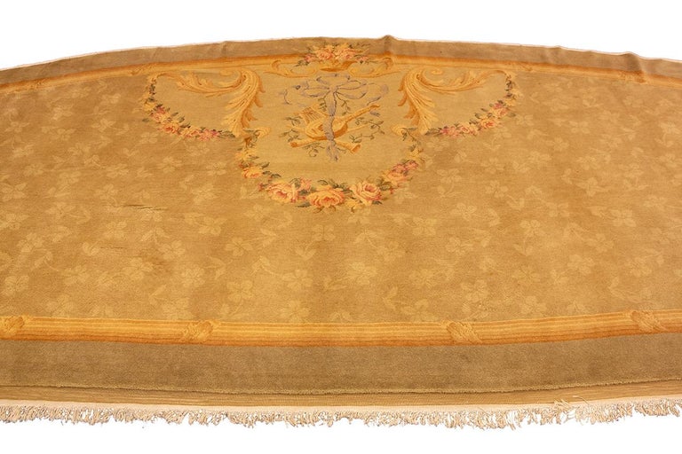 Savonnerie Style Rug Savonnerie Rug Royal Design with Soft Color Palette For Sale at 1stDibs