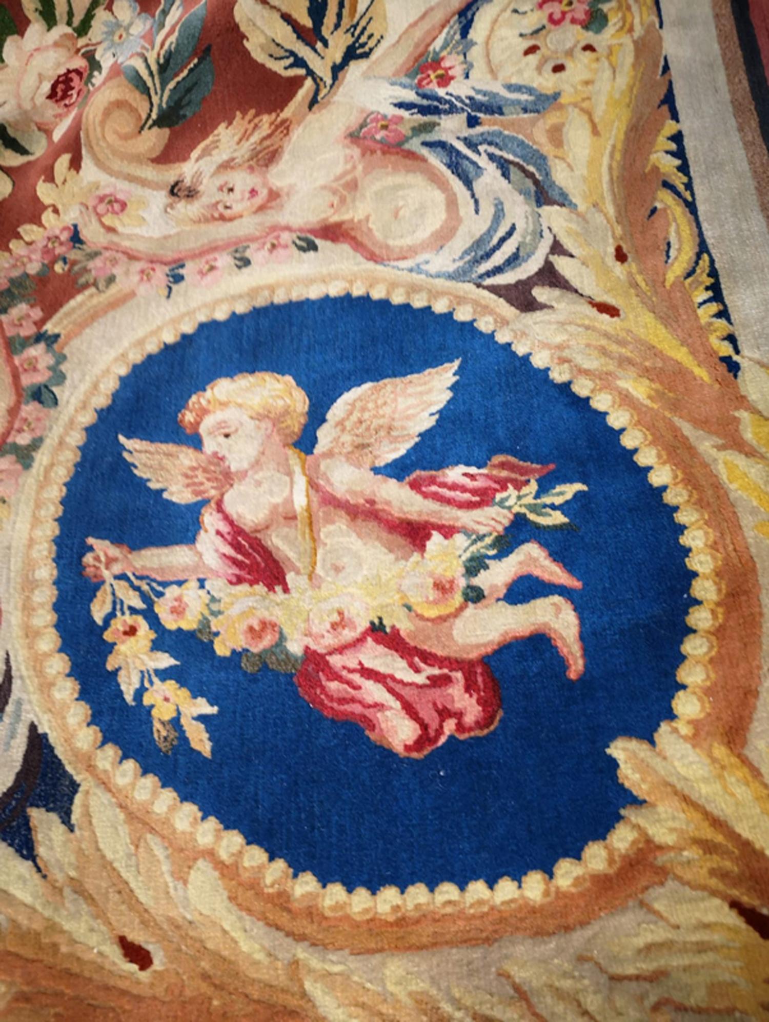 Savonnerie Rug Royal Design French Antique Palace Piece, 19th Century For Sale 4